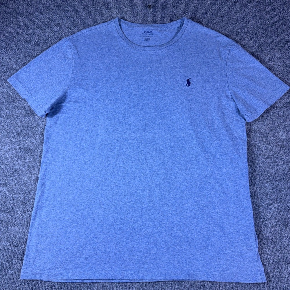 Polo Ralph Lauren Mens Blue Heather Crewneck T-Shirt Large